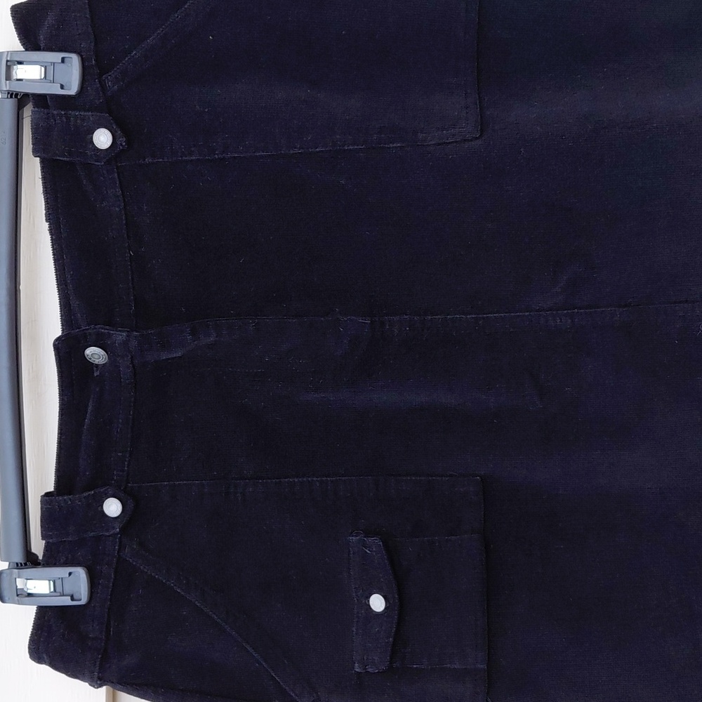 FASHION BUG Women's Black Stretch Corduroy Skirt Size 12